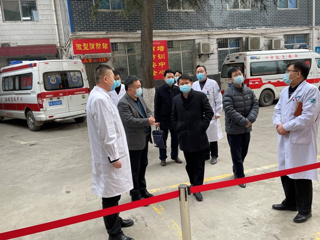 省卫生健康委副主任余立平一行检查指导我院疫情常态化防控工作